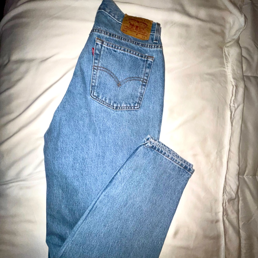 Vintage 512 Levi’s Jeans made in the 80’s. Acid wash color without markings.